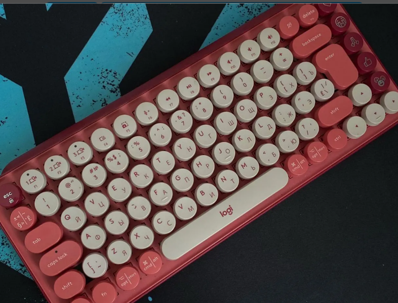 Клавиатура механическая logitech pop keys розовая