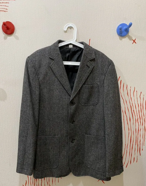 Пиджак мужской серый
