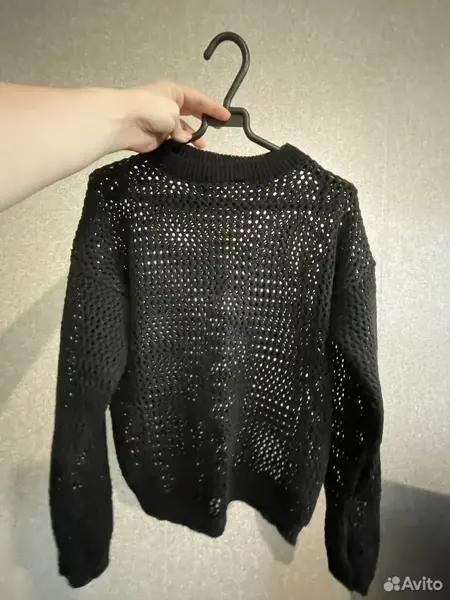 Вязаная сетчатая кофта