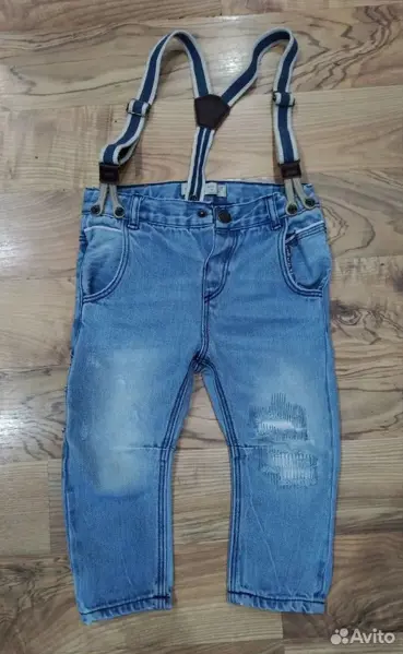 Джинсы на подтяжках Zara детские